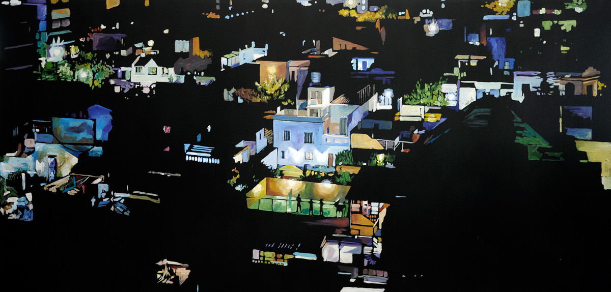 BUENOS AIRES NOCTURNOacrylic on canvas45 x 92 inches