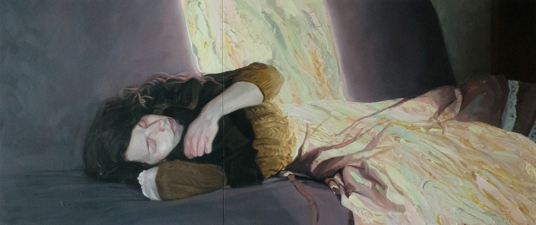 Helene Delmaire_UNTITLED_19.5 x 47.25 inches_oil