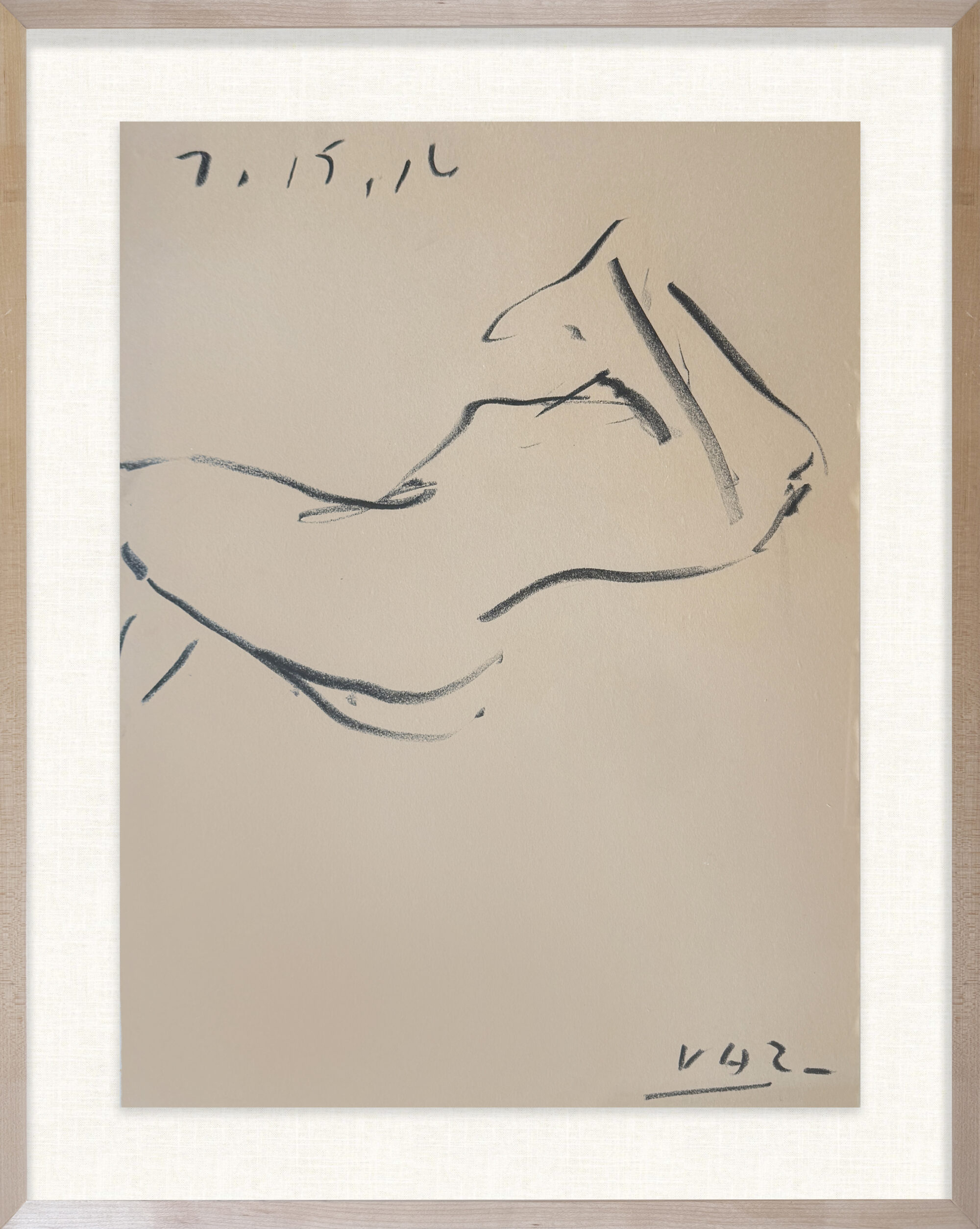 VHZ_NUDE DRAWING II_2016_30 x 28 inches_framed_02
