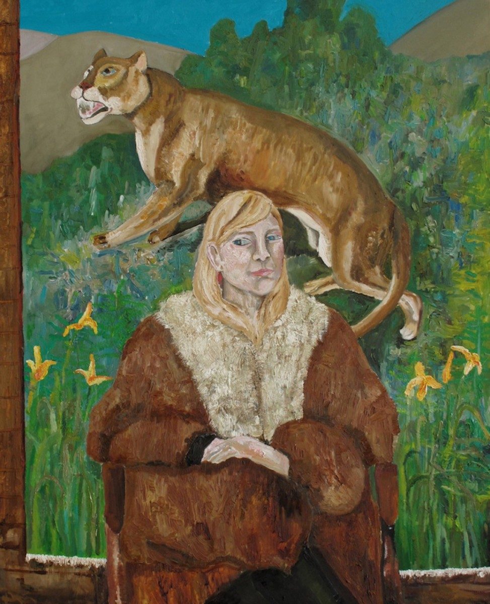 Mark_Milroy_LAURA WITH CAT_60 x 48 inches_oil