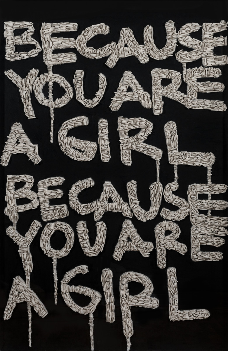 Eugenia Martinez_BECAUSE YOU ARE A GIRL_framed