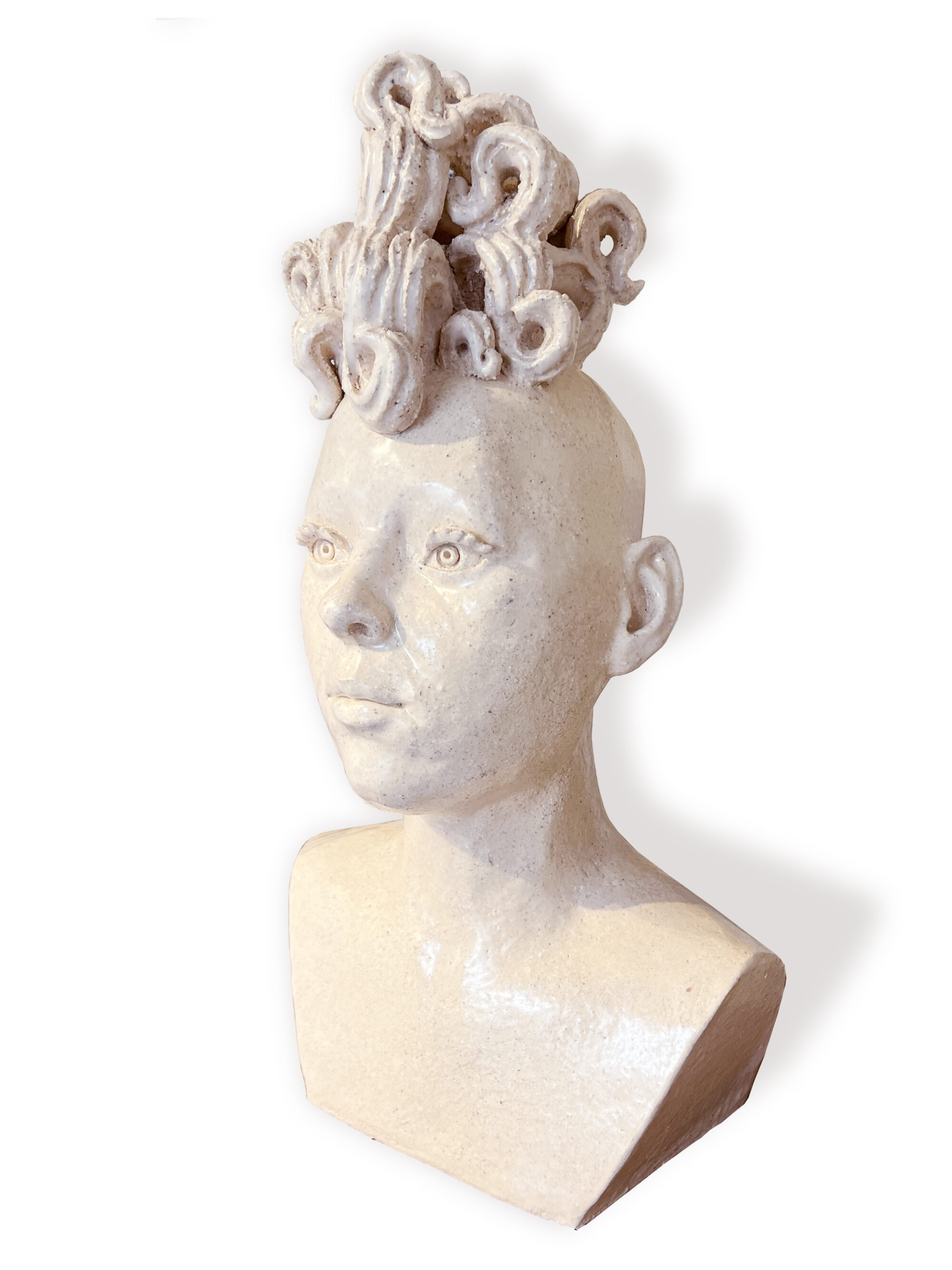 Mauricio Cortes_CURLS_20 x 10 x 8 inches_porcelain